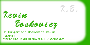 kevin boskovicz business card